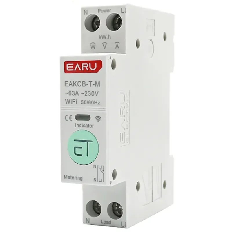 EARU Circuit Breaker 63A with Power Monitoring and Threshold Protection ...