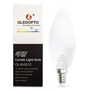 Gledopto 4W Dual White And Color Candle Bulb
