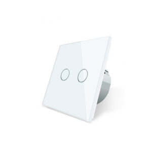 livolo Сенсорный выключатель Livolo ZigBee (Wi-Fi) 2 клавиши 1 модуль Белый
