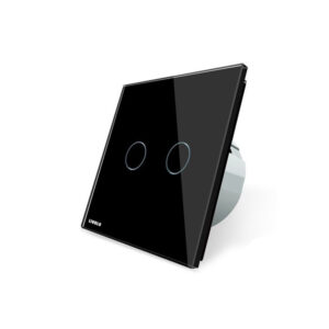 livolo Сенсорный выключатель Livolo ZigBee (Wi-Fi) 2 клавиши 1 модуль Черный