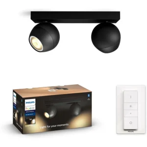 Philips Hue Buckram Ddouble Spotlight (Black)
