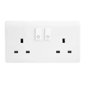 ClickSmart 13A 2 Gang Switched Socket Outlet UK